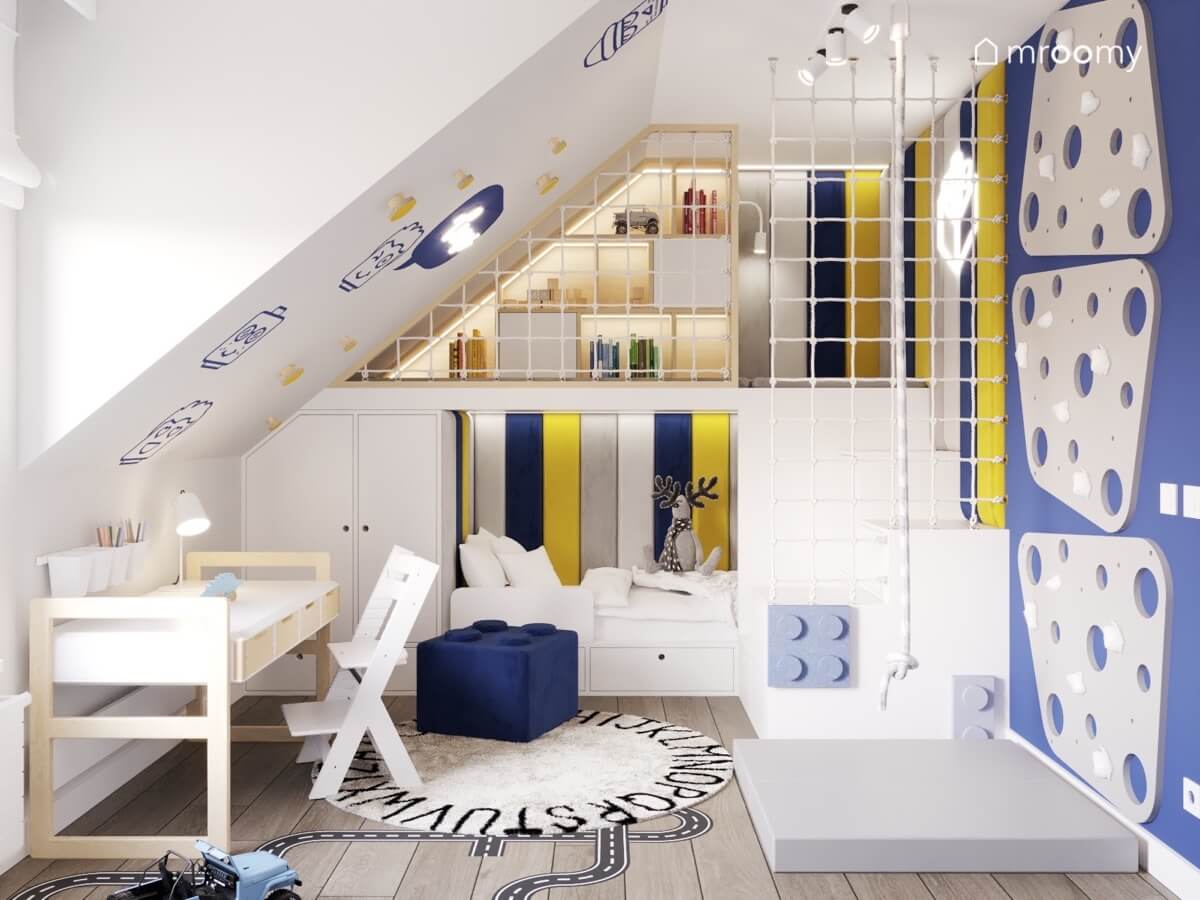 Projekt pokoju chłopca ze skosami