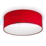 Plafon w kolorze czerwonym. Średnica 45 cm . Young Deco.