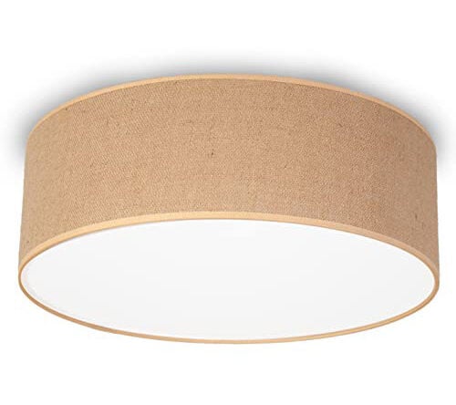 Plafon w kolorze juty. Średnica 45 cm . Young Deco.