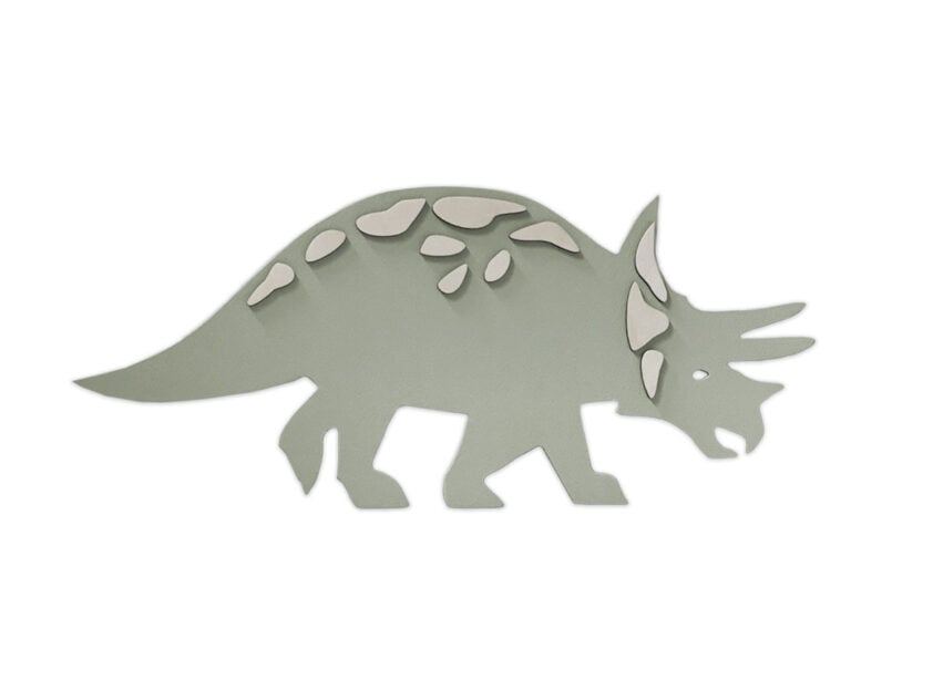 Lampka dinozaur triceratops w kolorze oliwkowym