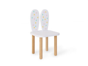 krzesełko dziecięce królik z kropkami do pokoju dziecięcego