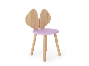 krzesło dla dziecka z kolorowym siedziskiem i uszami myszy