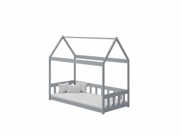 łóżko w kształcie domku do pokoju dziecięcego