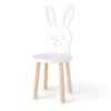 krzesełko dla dziecka z oparciem w kształcie królika