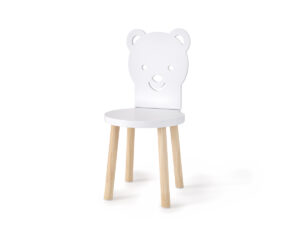krzesełko dla dziecka z oparciem w kształcie misia