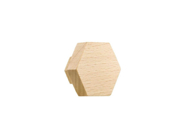 gałka heksagon drewniana