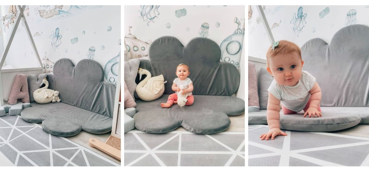 Mata w kształcie koniczynki do ćwiczeń i zabawy do pokoju dziecięcego.