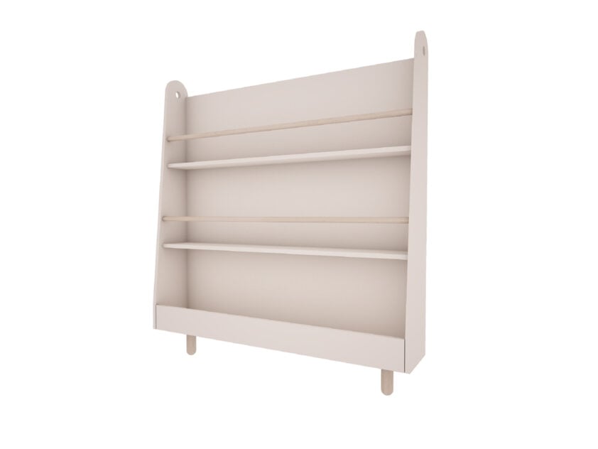 Biblioteczka do pokoju dziecięcego w kolorze białym.