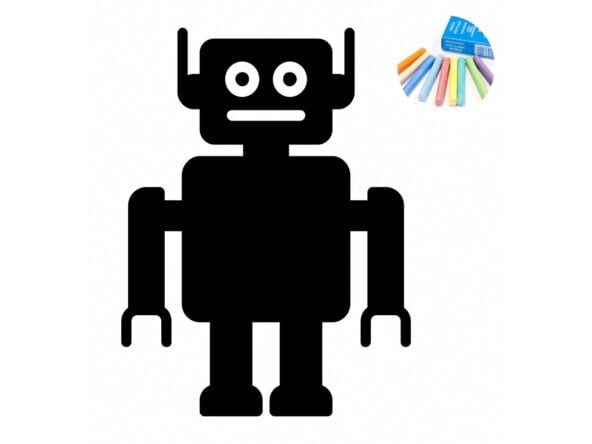 Naklejka kredowa Robot - różne rozmiary