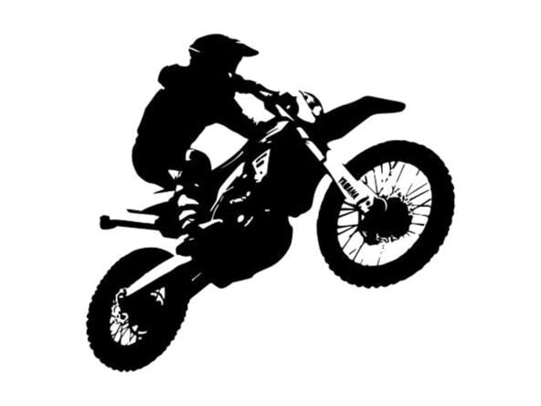 Naklejka motocykl cross na ściane - warianty
