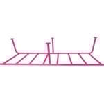 Drabinka sufitowa Slim - kolor fuksja